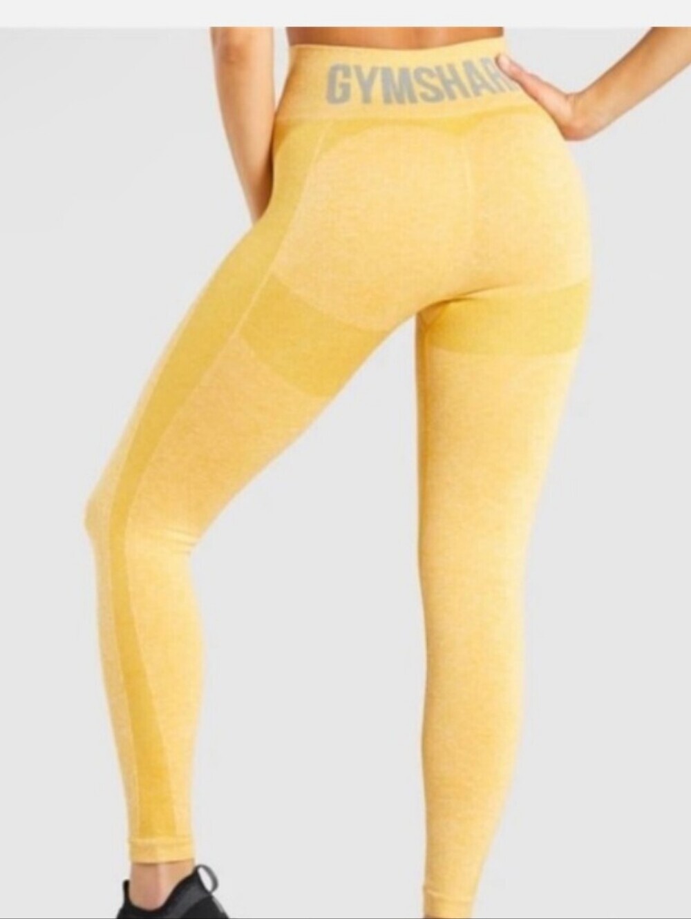 Gymshark Flex High Waisted Seamless Leggings Yellow Marl XS Like New!